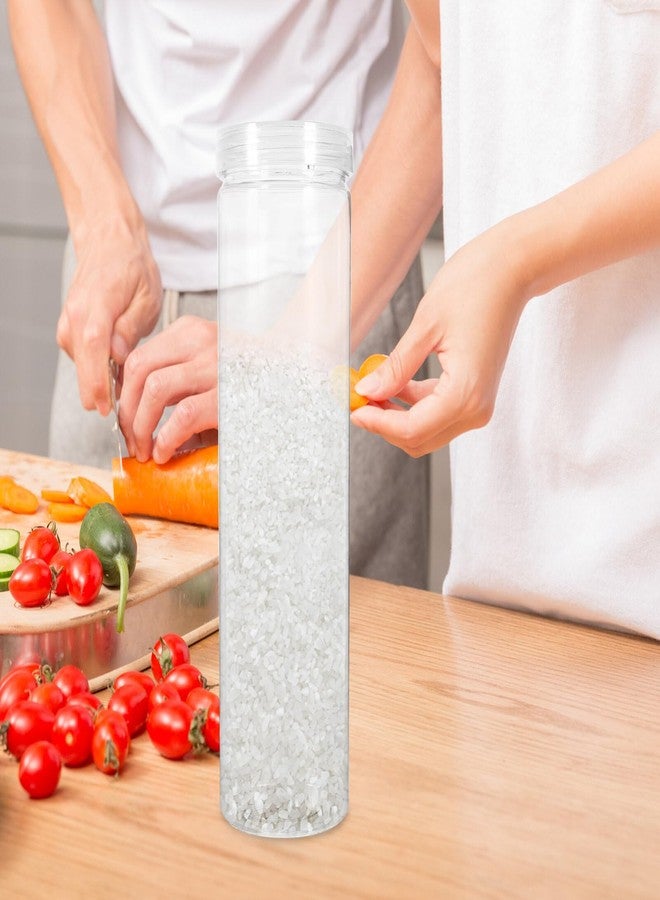STOBAZA Transparent Storage Tank with Lid Set of 3 Kitchen Storage Containers for Food 9.64In Tall Airtight Canisters for Beans Grains and Snacks - Image 4